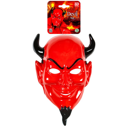 Halloween Maske Rot Schwarz Gruseliger Teufel