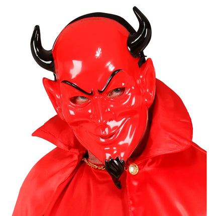 Halloween Maske Rot Schwarz Gruseliger Teufel