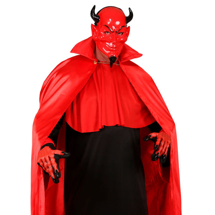 Halloween Maske Rot Schwarz Gruseliger Teufel
