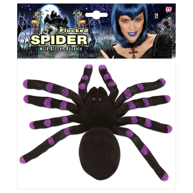 Halloween Fake Spinne 24cm 2Stk