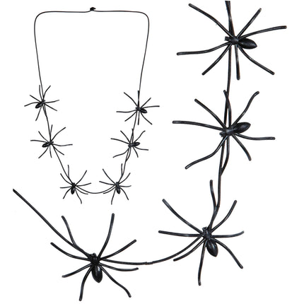 Halloween Halskette Spinnen 60cm
