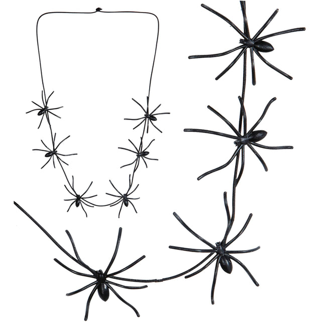 Halloween Halskette Spinnen 60cm