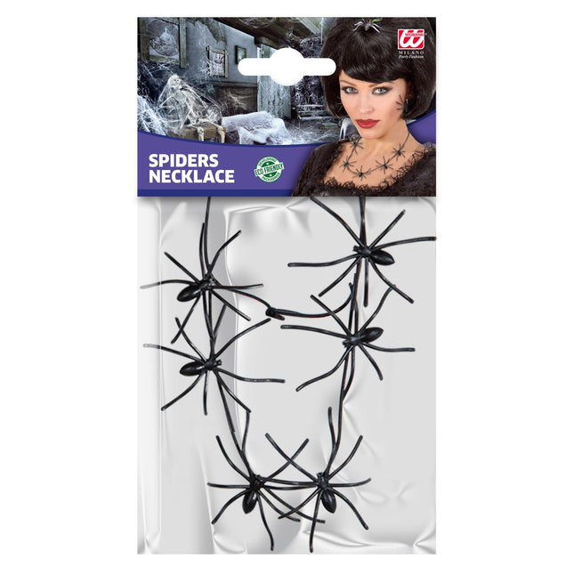 Halloween Halskette Spinnen 60cm