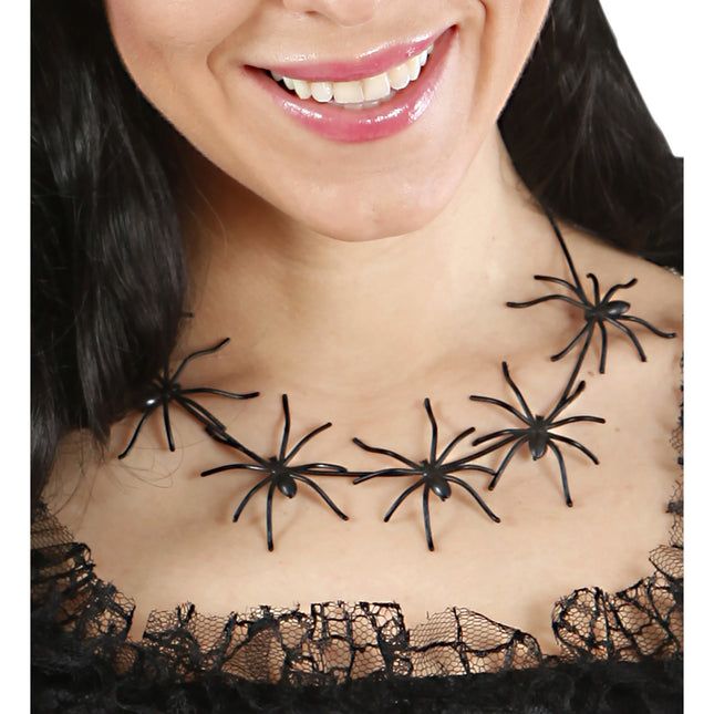 Halloween Halskette Spinnen 60cm
