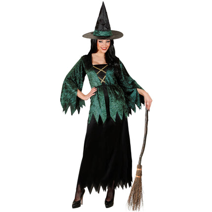 Halloween Kleid Grün Damen Hexe