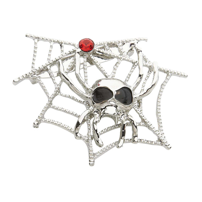 Halloween Brosche Spinnennetz