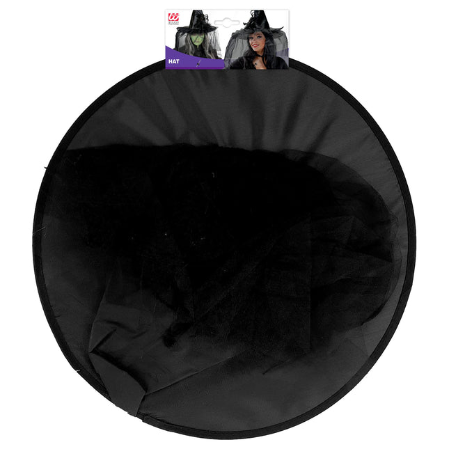 Halloween Hexenhut mit Schleier und Spinne