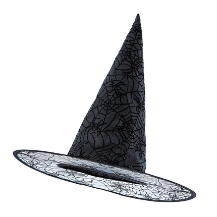Halloween Hexenhut Schwarz Glitter