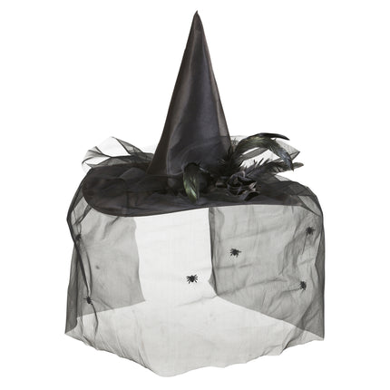 Halloween Hexenhut Schwarzer Schleier