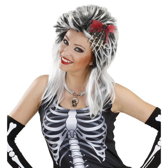 Halloween Haarspange Skelett Hand