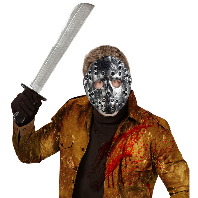 Halloween Accessoire Set Maske und Machete 2 Stück