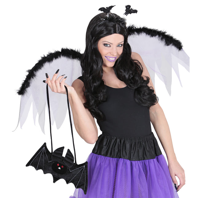 Schwarze Handtasche Fledermaus