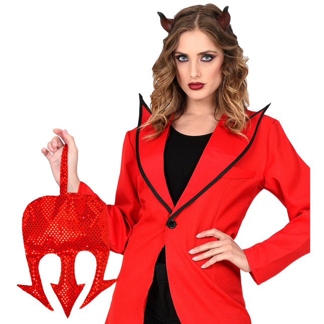 Rote Handtasche Teufel