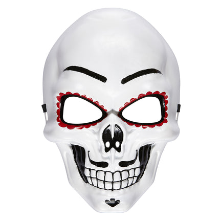 Dia De Los Muertos Maske Weiß