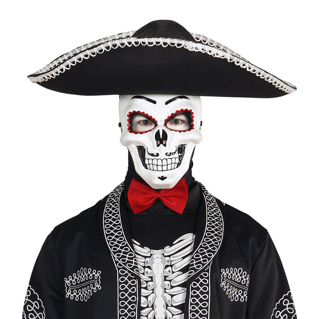 Dia De Los Muertos Maske Weiß