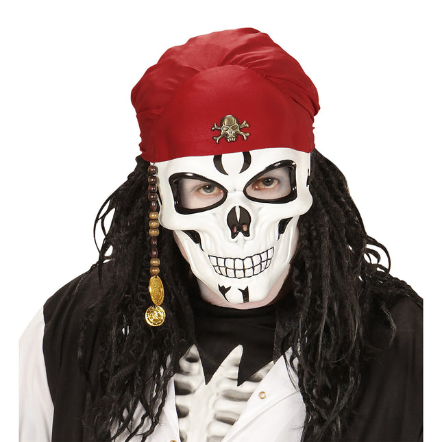 Halloween Maske Piratenschädel 3 Stück