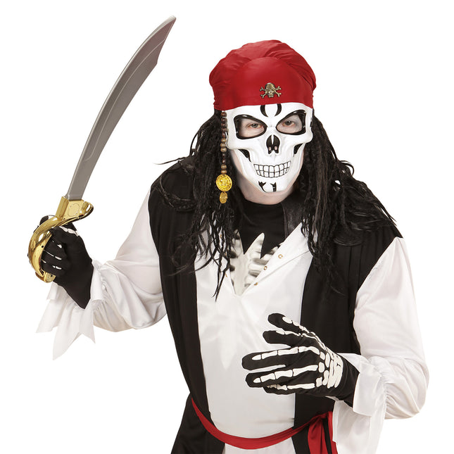 Halloween Maske Piratenschädel 3 Stück