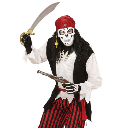 Halloween Maske Piratenschädel 3 Stück