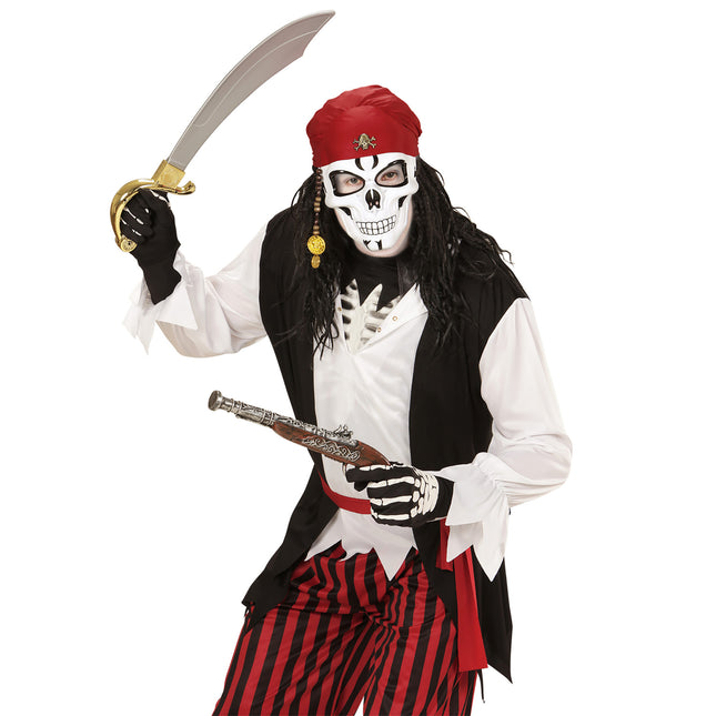 Halloween Maske Piratenschädel 3 Stück