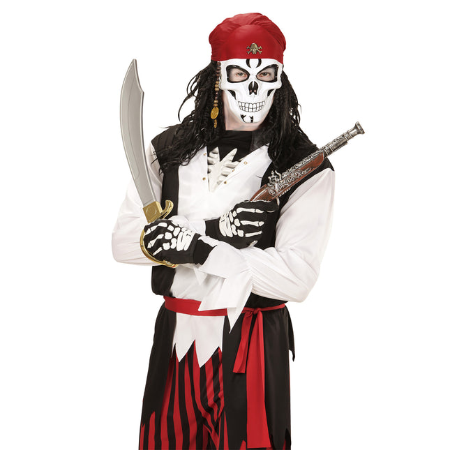 Halloween Maske Piratenschädel 3 Stück