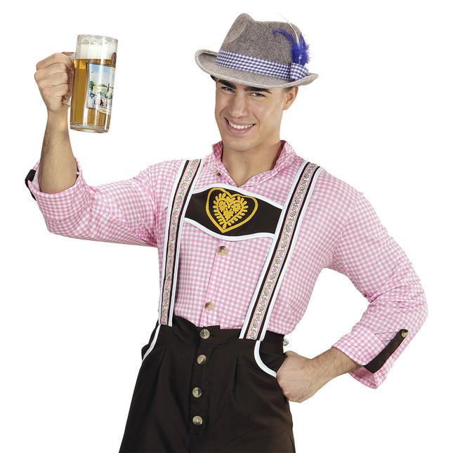 BAYERISCHER FILZHUT MIT BLAUEN FEDERN