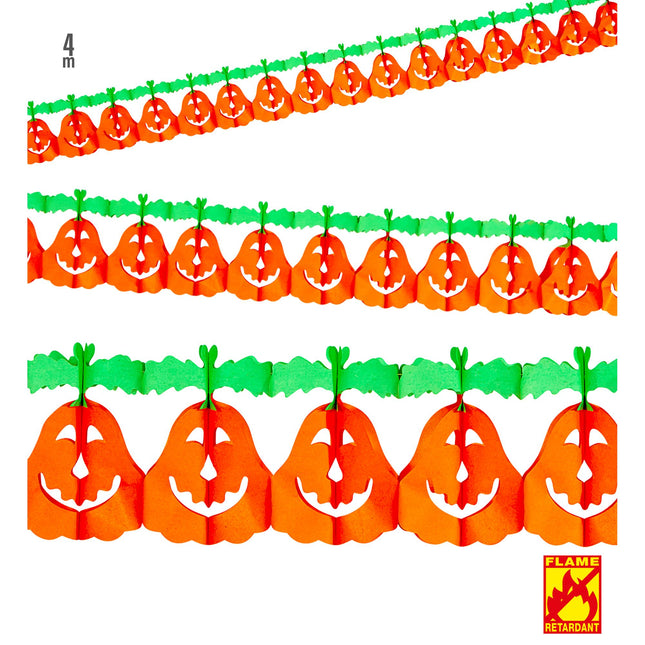 Halloween Girlande Kürbisse 4m