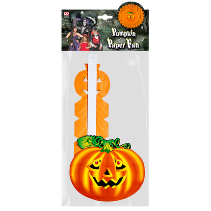 Halloween Fan Orange Kürbis 50cm
