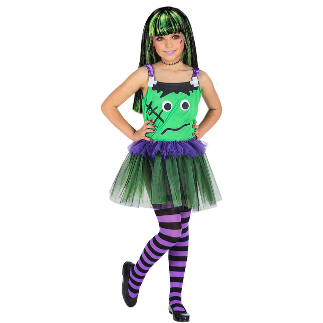 Halloween Kleid Grünes Mädchen Monster