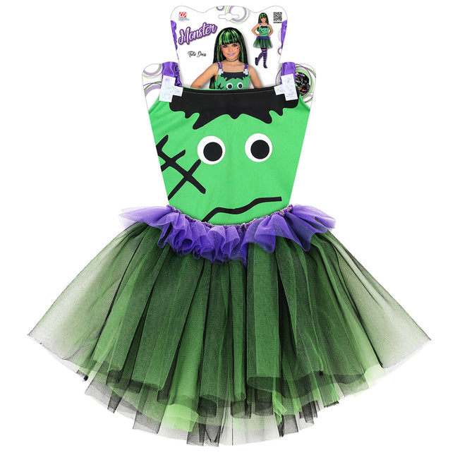 Halloween Kleid Grünes Mädchen Monster
