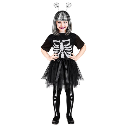 Halloween Kleid Schwarzes Skelett