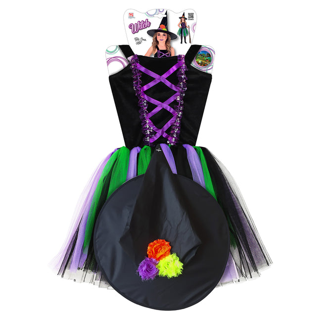 Halloween Kleid Schwarz Lila Mädchen