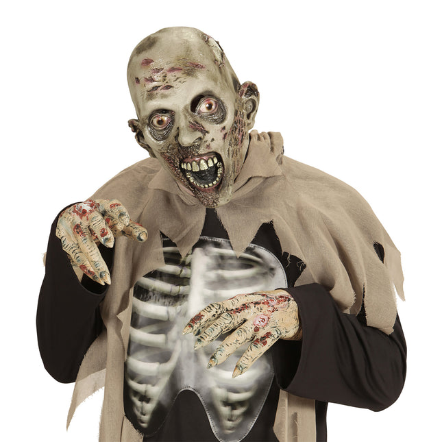 Halloween Maske Grüner Zombie