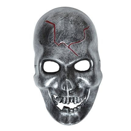 Halloween Maske Grauer Totenkopf Eisen