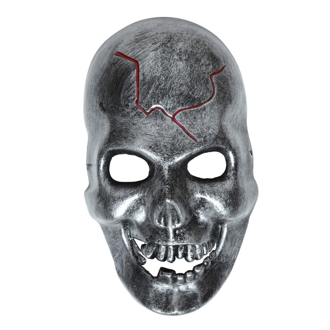Halloween Maske Grauer Totenkopf Eisen