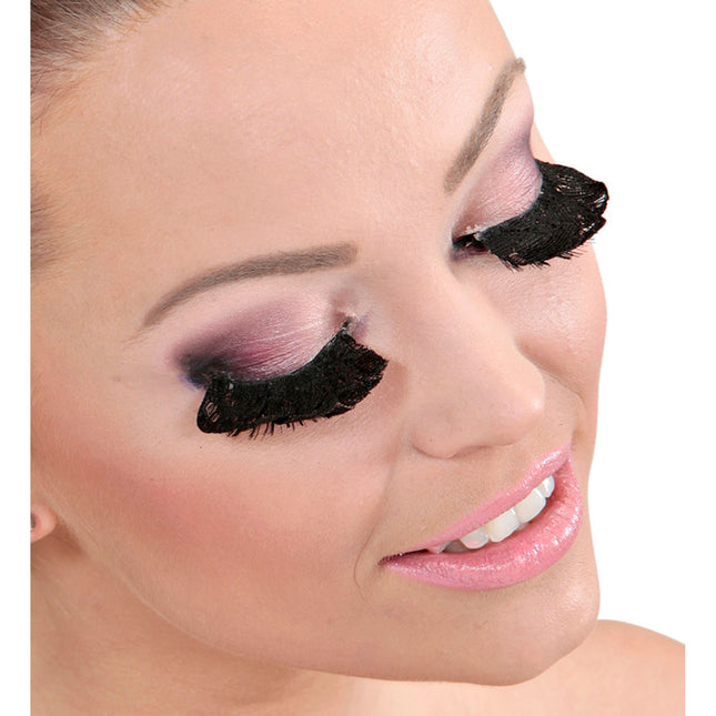 Schwarze Fake Lashes Spitze