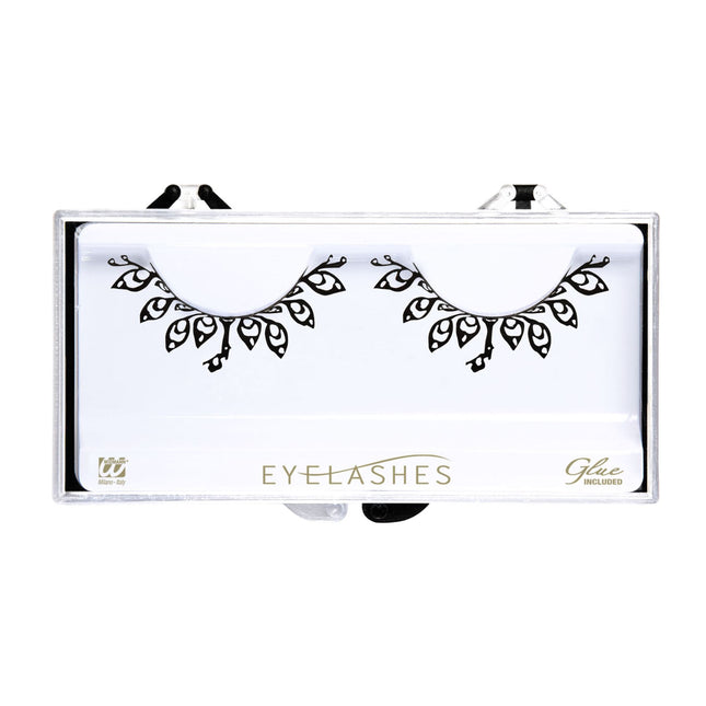 Schwarze Fake Lashes Blätter Plastik