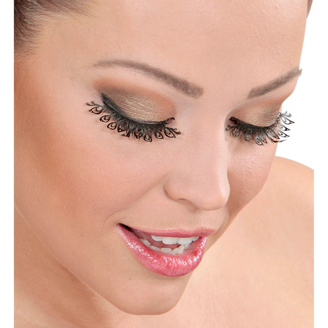 Schwarze Fake Lashes Blätter Plastik