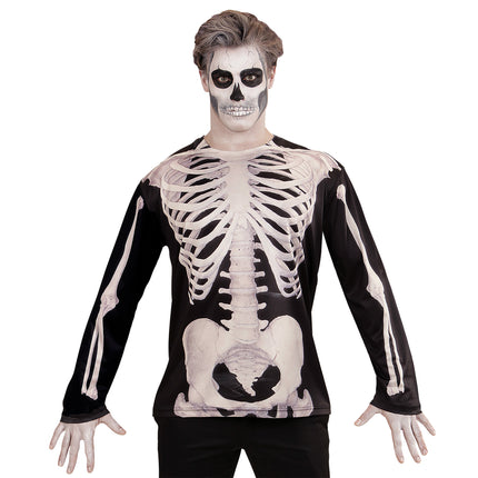 T-SHIRT LANGARM SKELETT MANN
