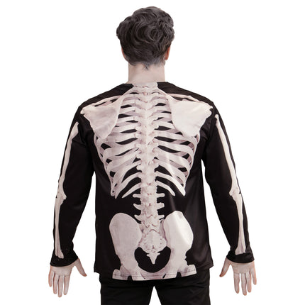 T-SHIRT LANGARM SKELETT MANN