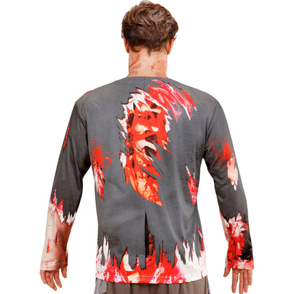 T-SHIRT LANGE ÄRMEL ZOMBIE MANN