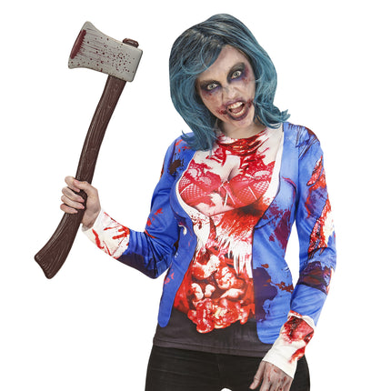 T-SHIRT LANGE ÄRMEL ZOMBIE FRAU L/XL