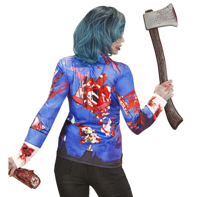 T-SHIRT LANGE ÄRMEL ZOMBIE FRAU L/XL