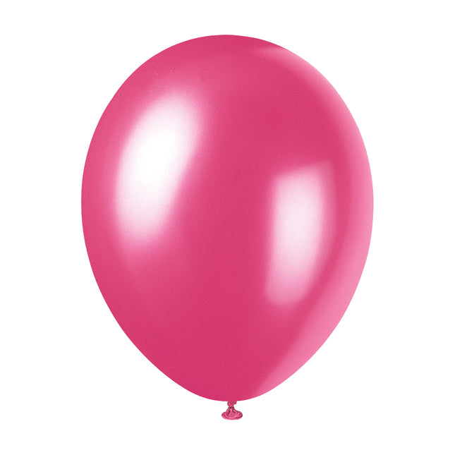 12" Premium-Ballons mit Perlen, 8 Stück - Misty Rose
