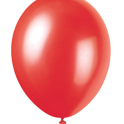 Rote Ballons Glanz 30cm 10Stk