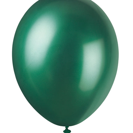 12" Premium-Ballons mit Perlen, 8 Stück - Immergrün