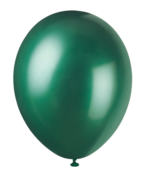 12" Premium-Ballons mit Perlen, 8 Stück - Immergrün