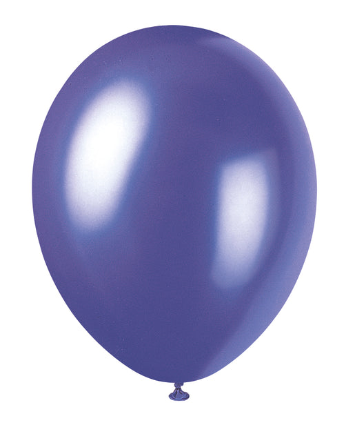 12" Premium-Ballons mit Perlen, 8 Stück - Electric Purple