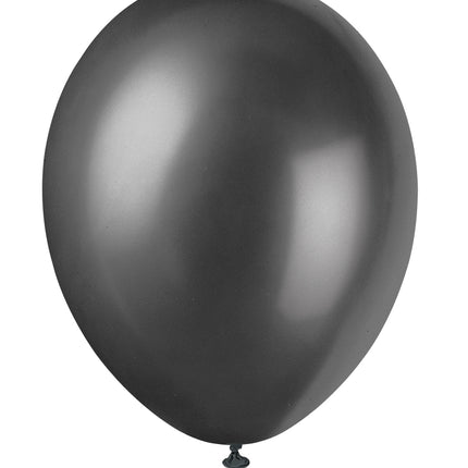 12" Premium-Ballons mit Perlen, 8 Stück - Farbe Schwarz