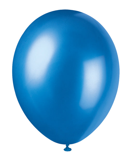 12" Premium-Ballons mit Perlen, 8 Stück - Cosmic Blue