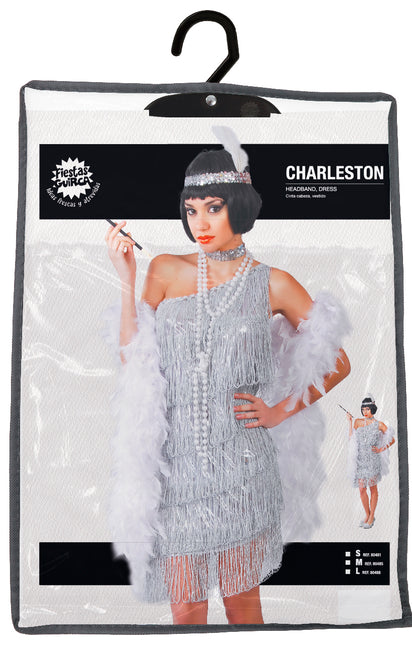 Charleston Kleid Silber Damen